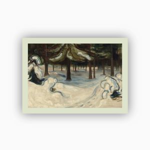 Postkort. Edvard Munch, «Vinter i skogen»