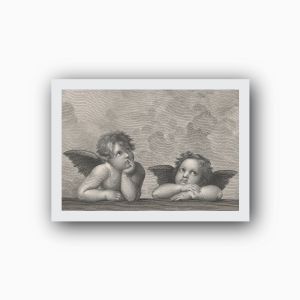 Postkort. Johann Friedrich Wilhelm Müller etter Rafael, «Den sixtinske Madonna»