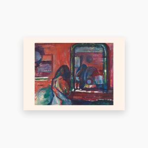 Postkort. Ludvig Karsten, «Foran speilet»