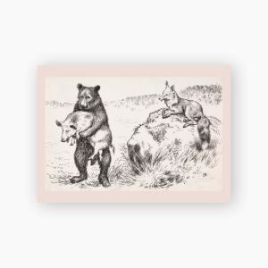 Postkort. Theodor Kittelsen, «Flesk», sa bjørnen»