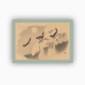 Postkort. Theodor Kittelsen, «A Vintereventyr. "Ekorn smaa, aahei! aahaa!"»
