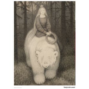 Plakat 50 x 70 cm. Theodor Kittelsen, Illustrasjon til «Kvitebjørn kong Valemon»