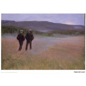 Plakat 50 x 70 cm. Halfdan Egedius, «Lørdagskveld»