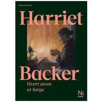 Utstillingsplakat 50 x 70 cm, Harriet Backer, «Syende kvinne ved lampelys»