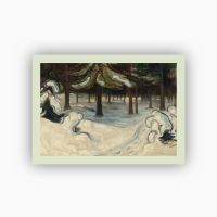 Postkort. Edvard Munch, «Vinter i skogen»